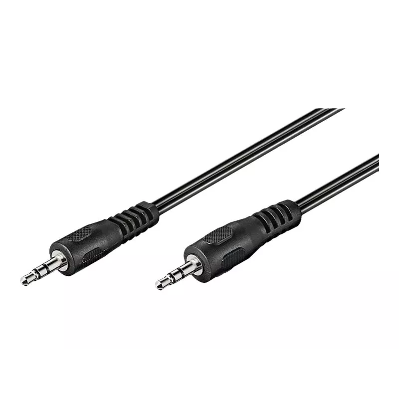 Wentronic Goobay Przewód połączeniowy jack 3,5 mm, czarny, 2,5 m - wtyk jack 3,5 mm (3-pin, stereo) > wtyk jack 3,5 mm (3-pin, stereo) (50449)