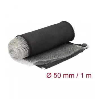 Oplot pleciony ekranujący EMI DeLOCK 20849 1 m x 50 mm czarny