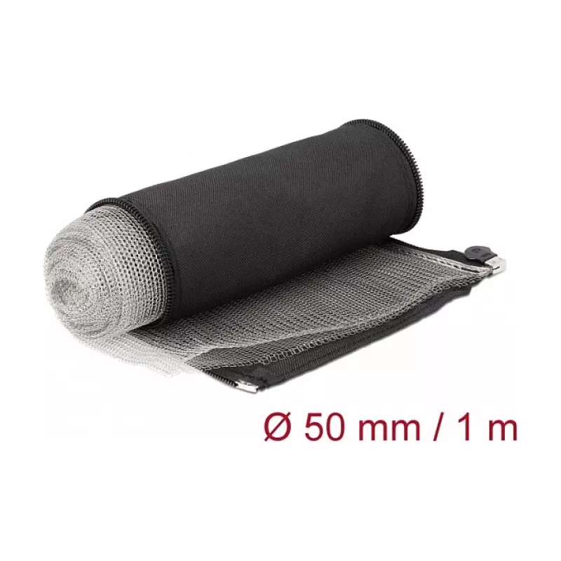 Oplot pleciony ekranujący EMI DeLOCK 20849 1 m x 50 mm czarny