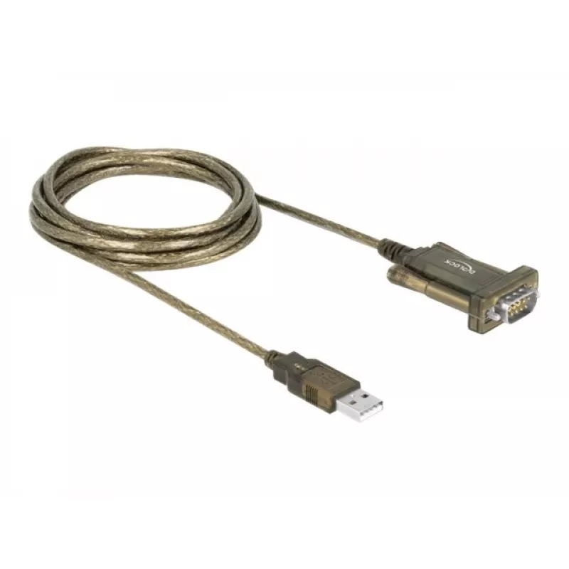 Kabel szeregowy DeLOCK 64073 USB Type-A DB-9 przezroczysty 2 m