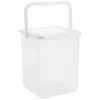 Plastikowy pojemnik na detergenty Rotho Basic 9 L model 1770101100RP, biały, pokrywka, otwór do zawieszania