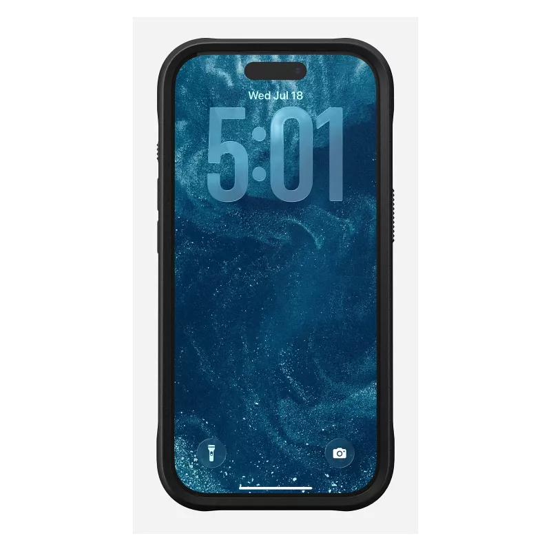 Pokrowiec na telefon Nomad Rugged Leather etui do Apple iPhone 17 Pro, skóra/TPU/PC/aluminium, pasuje do ekranów 16 cm (6,3 cala), czarny