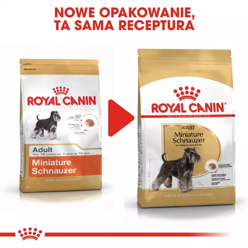 Sucha karma dla psa Royal Canin Miniature Schnauzer Adult, drób, 3 kg, dla małych ras