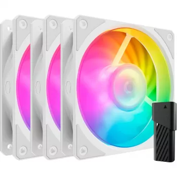 COOLER MASTER Mobius 120P ARGB 120mm biały 3-pak