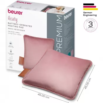 Beurer HK 77 Heaty różowo-lawendowa aksamitna poduszka elektryczna (20074)