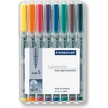 Marker Staedtler 311 WP8 8 szt. Czarny Niebieski Brązowy Zielony Pomarańczowy Czerwony Fioletowy Żółty