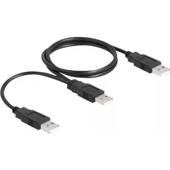 Kabel DeLOCK USB 2.0 Typ-A na 2x Typ-A 70 cm Czarny