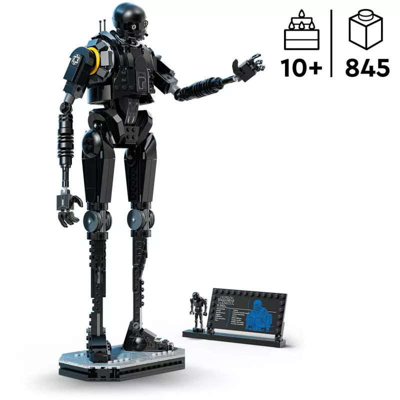 Figurka z klocków LEGO Star Wars Droid Bezpieczeństwa K-2SO 75434 — 845 elementów, wysokość 410 mm, wiek 10+