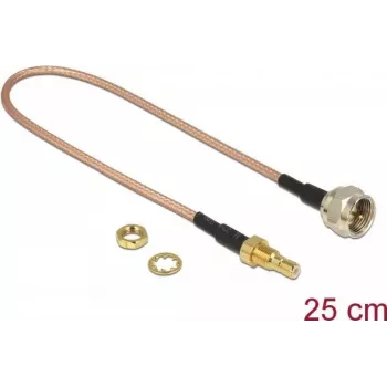 Kabel koncentryczny DeLOCK 13025 0.25 m SMB F brązowy