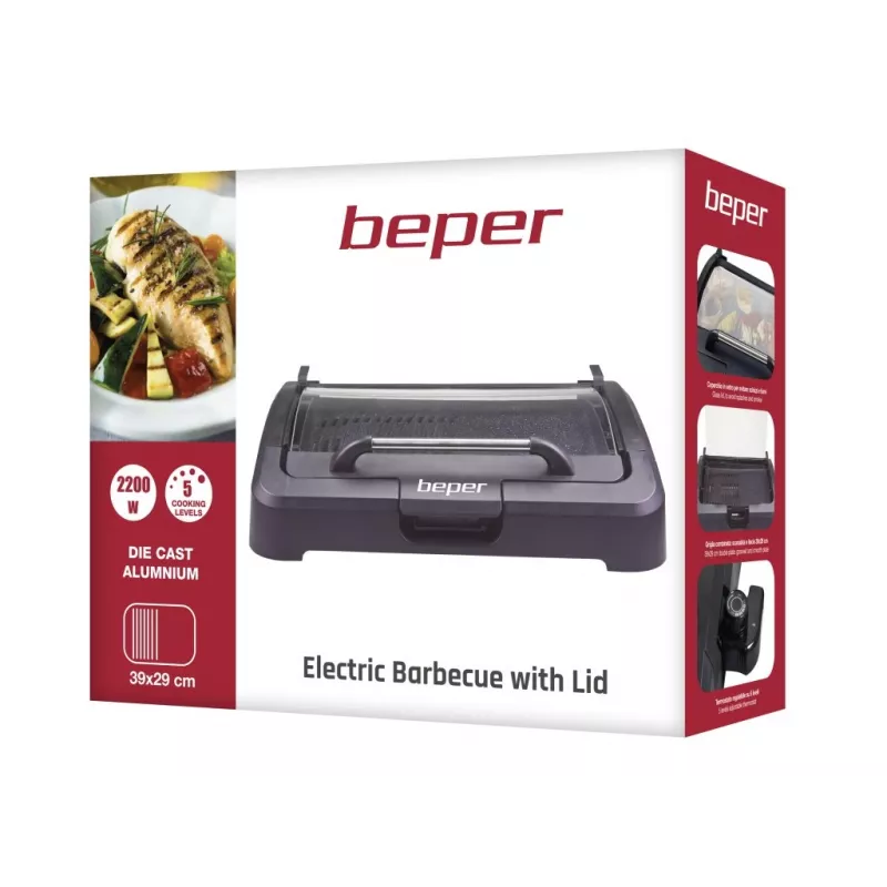 Czajnik elektryczny Beper 90.871 1,7 L 2200 W, dzbanek bezprzewodowy z wyjmowanym filtrem przeciwwapiennym