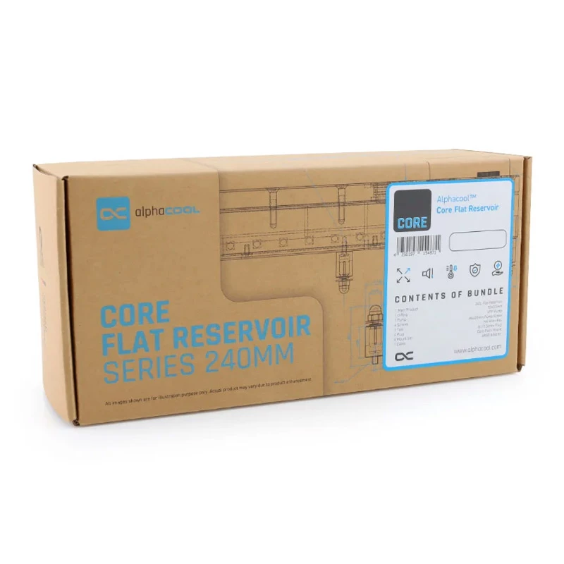 Alphacool Core Flat Reservoir 240, z pompą VPP - prawy