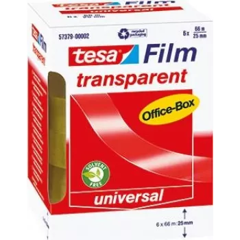 tesafilm® przezroczysty, 6 rolek, Office Box, 66m x 25mm (11640H)