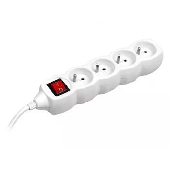 PowerWatch 3 m (4 gniazda) biały z wyłącznikiem