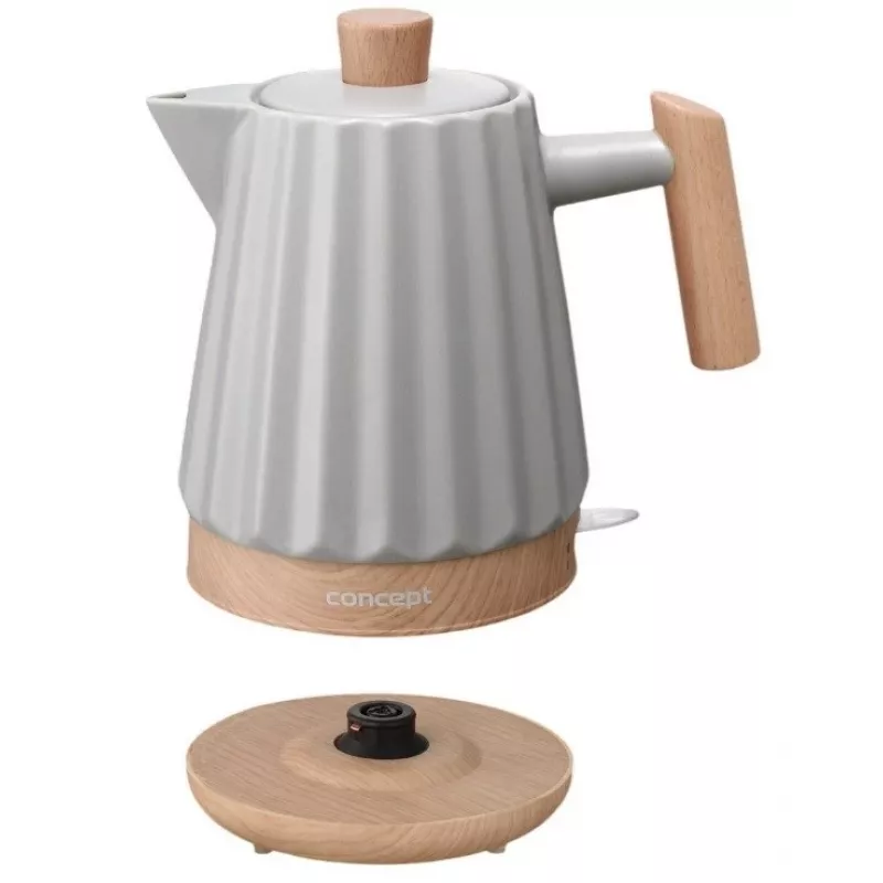 Czajnik elektryczny ceramiczny Concept RK0091 1,5 l Jasnoszary