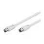 Kabel połączeniowy antenowy Wentronic Goobay, 100% ekranowany, biały, 2,5 m - wtyk koncentryczny gniazdo koncentryczne (50718)