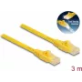 DeLOCK kabel RJ45 kat. 6A U/UTP Fast Tracing 3 m żółty