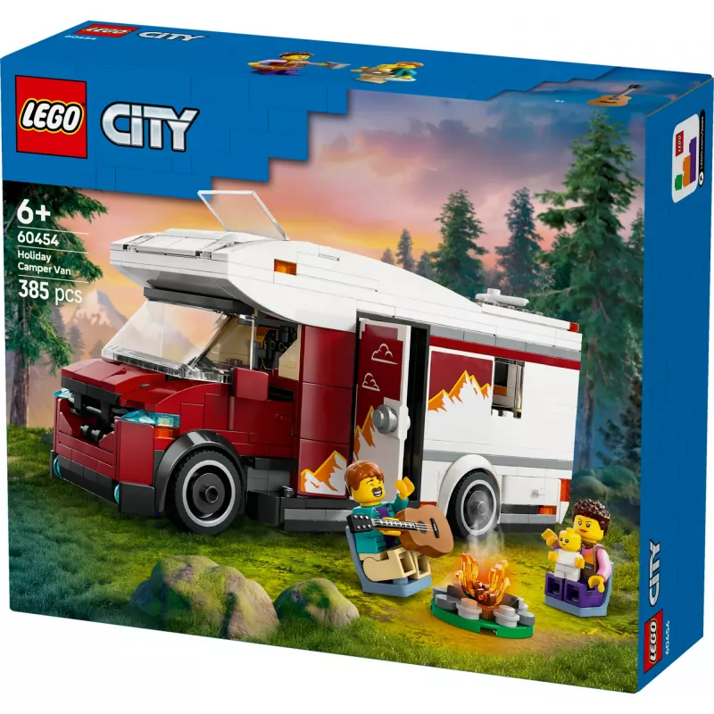 Zestaw konstrukcyjny LEGO City Przyczepa Kempingowa Przygód 60454, 385 elementów, wysokość 80 mm, dla dzieci od 6 lat