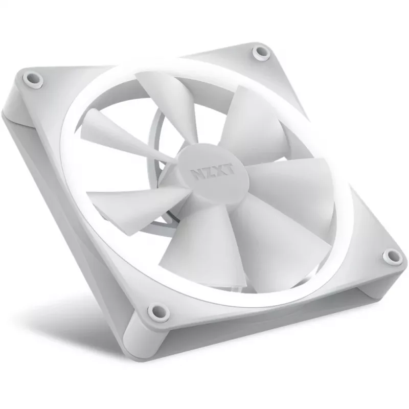 NZXT F140 RGB 140mm Biały Pojedynczy Wentylator