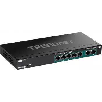 TRENDnet TPE-TG327 - Przełącznik - niezarządzalny - 5 x 10/100/1000 (PoE+) + 2 x 10/100/1000/2.5G (PoE+) - montaż naścienny - PoE+ (70 W) - zgodny z TAA
