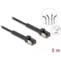 Kabel sieciowy DeLOCK RJ45 cienki Cat.6A U/FTP 5m Czarny