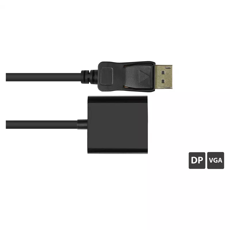Adapter DisplayPort Stecker an VGA Buchse, 1920*1200 @60Hz, vergoldete Kontakte, ca. 20cm, Good Conn (DP-AD11)