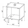 Zestaw szafek nocnych Cama Meble HOLE — 2 szt., 44×40,5×53,5 cm, biały mat, MDF/płyta wiórowa, rama 16 mm