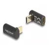 DeLOCK Adapter USB 40 Gb/s USB Type-C PD 3.0 100 W męski na żeński kątowy 8K 60 Hz