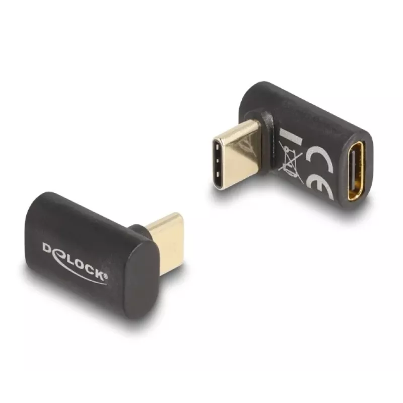 DeLOCK Adapter USB 40 Gb/s USB Type-C PD 3.0 100 W męski na żeński kątowy 8K 60 Hz