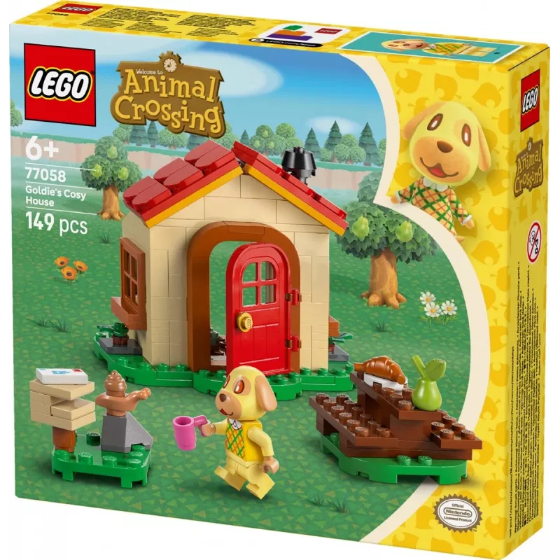 Klocki konstrukcyjne LEGO Animal Crossing Przytulny Domek 77058, 149 elementów, 1 minifigurka, rozmiar 120×90×70 mm