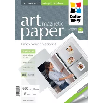 ART | Biały | 650 g/m² | A4 | A4 | Matowy magnetyczny papier fotograficzny