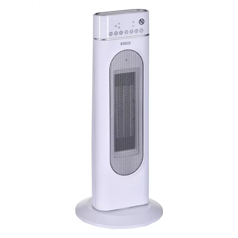 Elektryczny grzejnik ceramiczny NOVEEN PTC3000, 2000 W (min. 1200 W), wyświetlacz LED, timer, pilot, oscylacja, biały