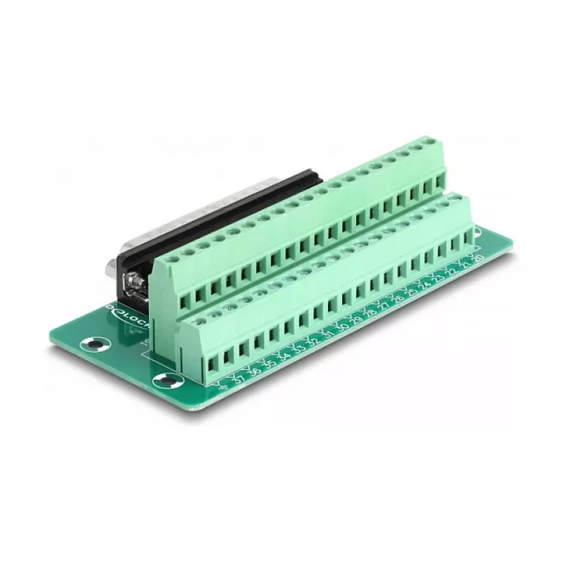 DeLOCK D-Sub 37-pin męski do listwy zaciskowej na szynę DIN 51mm 30mm 116mm