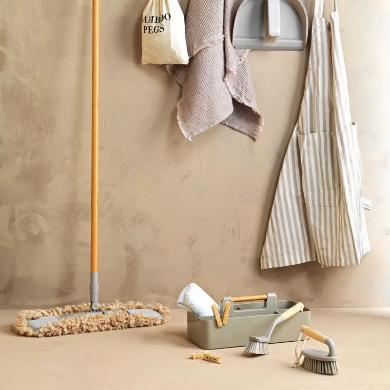 Płaski mop Salter LASAL71441WPK6EU7 Szary FSC 100% – płaska końcówka mopa, nadająca się do prania i wielokrotnego użytku