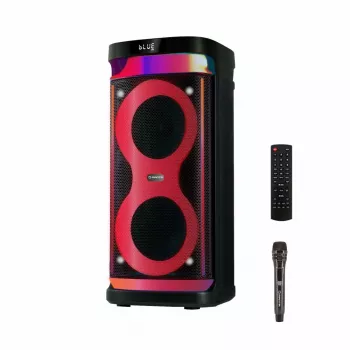 Głośnik przenośny MANTA SPK0601B100, 100 W, Bluetooth, karaoke, mikrofon bezprzewodowy, bateria, korektor, oświetlenie dyskotekowe