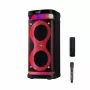 Głośnik przenośny MANTA SPK0601B100, 100 W, Bluetooth, karaoke, mikrofon bezprzewodowy, bateria, korektor, oświetlenie dyskotekowe