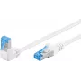 Kabel krosowy Goobay CAT 6A 1x 90° kątowy, S/FTP (PiMF), biały, 2 m - zatrzask na górze, LSZH bezhalogenowy, miedziany (51565)