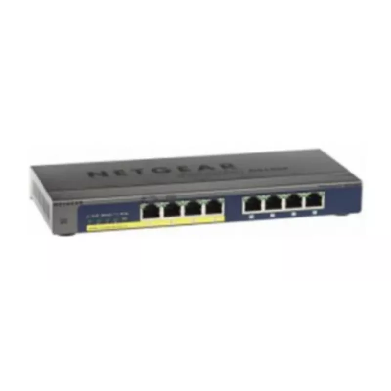 NETGEAR GS108PP Niezarządzalny przełącznik Gigabit Ethernet (10/100/1000) Power over Ethernet (PoE) Czarny
