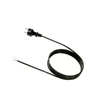 Bachmann - Kabel zasilający - Typ F (M) do bez wtyczki - AC 250 V - 5,0m - Formowany - Czarny (322.176)