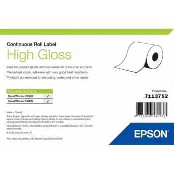 Rolka etykiet Epson z połyskiem ciągła 51 mm × 33 m (model 7113752)