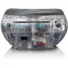 Przenośne radio z odtwarzaczem CD Lenco SCD-24TR — FM, moc wyjściowa 4 W, LCD, antena teleskopowa, AC/DC, baterie 6×C