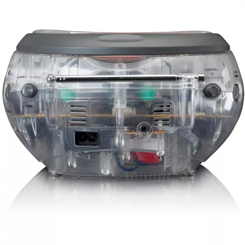 Przenośne radio z odtwarzaczem CD Lenco SCD-24TR — FM, moc wyjściowa 4 W, LCD, antena teleskopowa, AC/DC, baterie 6×C
