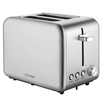 Toaster Concept Solution TE2050 — 2 kromki, 950 W, stal nierdzewna, 280×160 mm