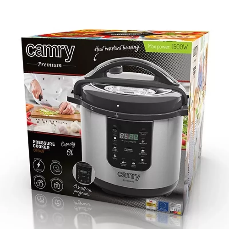 Wielofunkcyjny garnek Camry CR 6409 6 L 1000 W Czarny,Stal nierdzewna