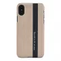 Etui na smartfona man and wood do iPhone X/XS — czarna skóra