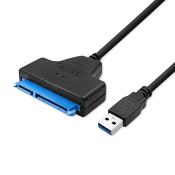 Adapter QOLTEC 51855 — zewnętrzny adapter M.2 NVMe/NGFF na USB 3.0, 10 Gb/s, do dysków 2,5 cala/M.2, czarny