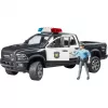 Zabawkowy radiowóz terenowy BRUDER RAM 2500 Police 02505 – model w skali, pojazd do zabawy