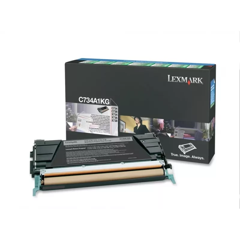 Lexmark - Tonerpatrone - 1 x Schwarz - 8000 Seiten - LRP / LCCP (0C734A1KG)