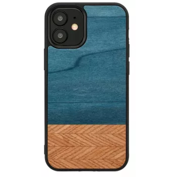 Etui man and wood do iPhone 12 mini — denim Czarny