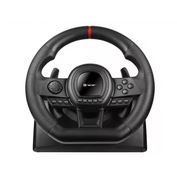 Manual gearbox shifter TRACER TRAJOY47345 — przewodowy kontroler simracingowy 6-w-1, kabel 1,8 m, czarny, ergonomiczny antypoślizgowy uchwyt, obrót 270°