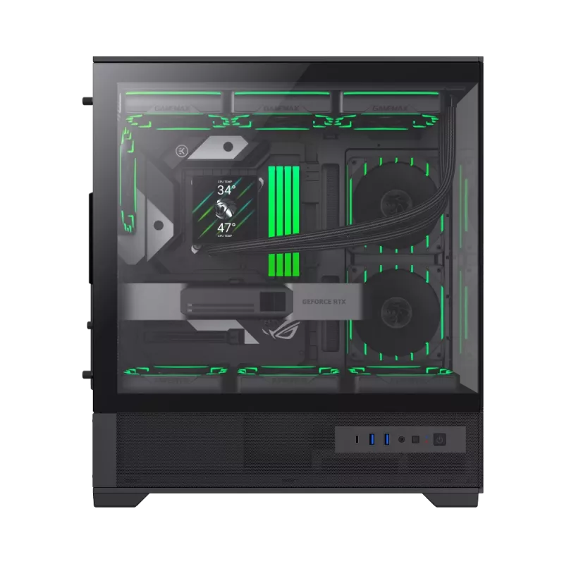 Obudowa Gamemax | VISTA 2 AB | Czarny | Midi Tower | Bez zasilacza